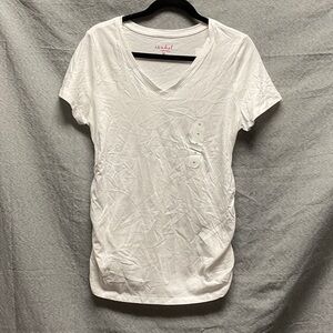 Isabel Maternity by Ingrid & Isabel White Short Sleeve Tee